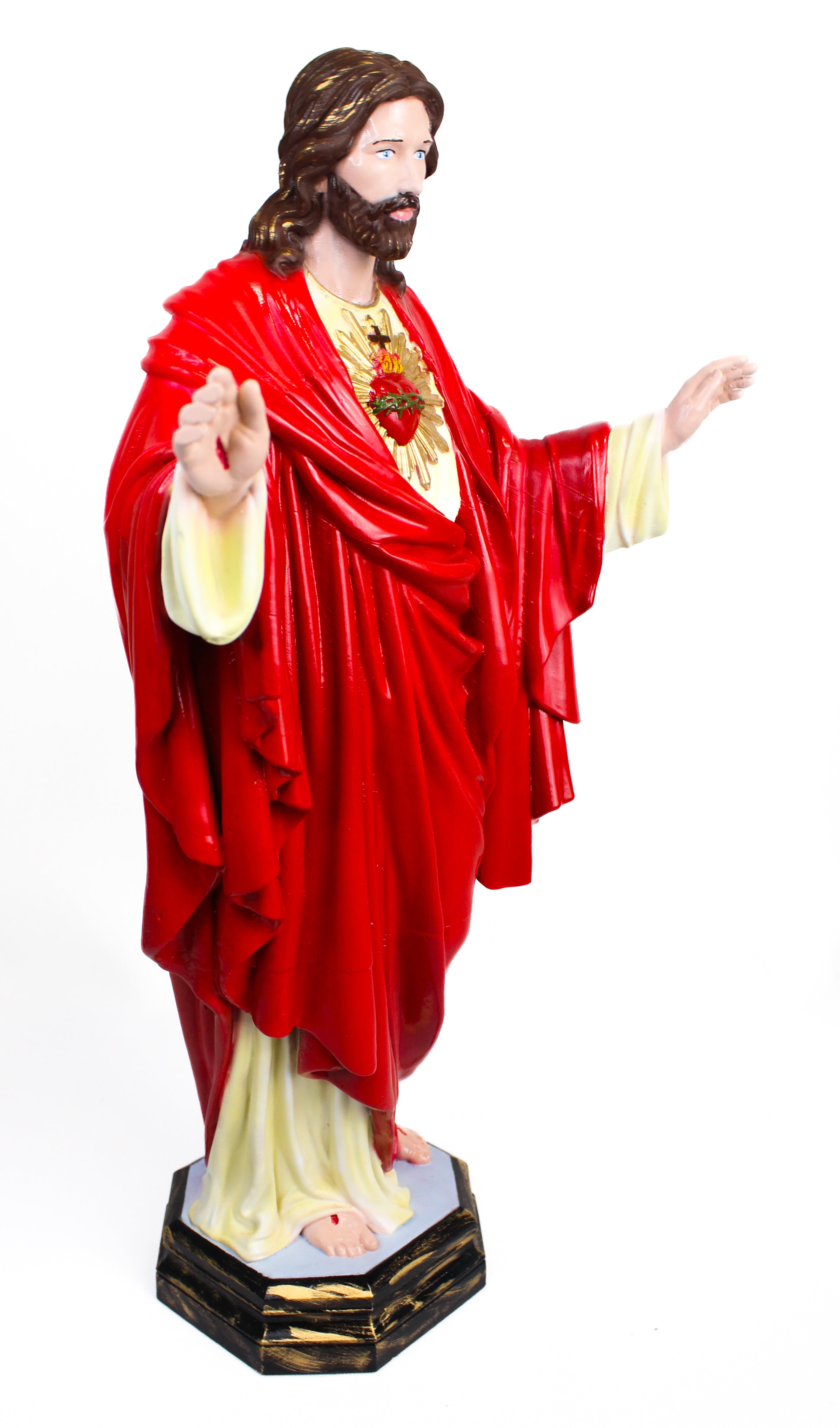 Imagem Sagrado Coração de Jesus Resina 3D de 50 cm Imagem Sagrado Coração de Jesus Resina 3D de 50 cm